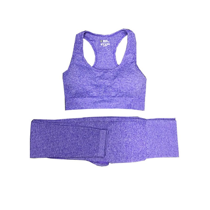 New Seamless Knitted Sexy Sports Yoga Clothes Running Gym Fitness Set High Waist Yoga Wear Women's Workout Yoga Sets