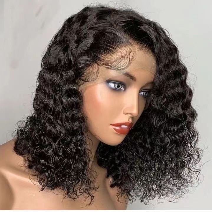 Wholesale Cheap Raw Indian Virgin Kinky Curly Human Hair Hd Full Lace Frontal Wig Natural Human Hair Transparent Lace Front Wig