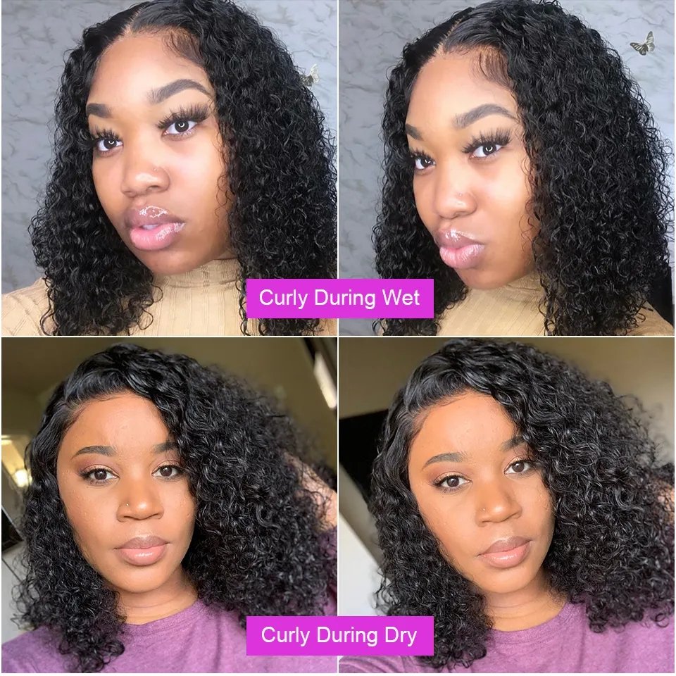 Wholesale Cheap Raw Indian Virgin Kinky Curly Human Hair Hd Full Lace Frontal Wig Natural Human Hair Transparent Lace Front Wig