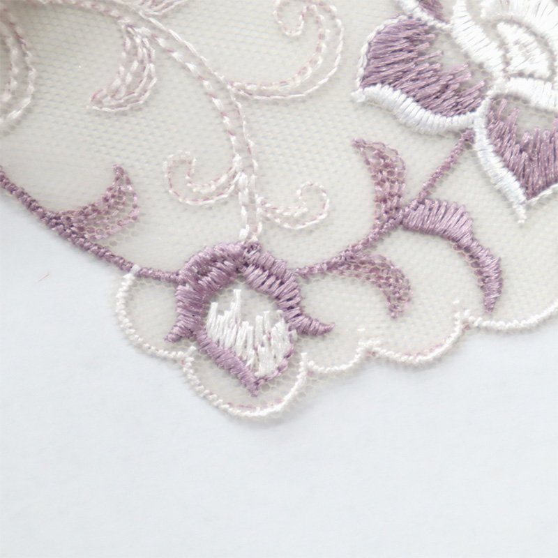 OEM pattern custom floral pattern lace embroidery Underwear accessories soft tulle fabric