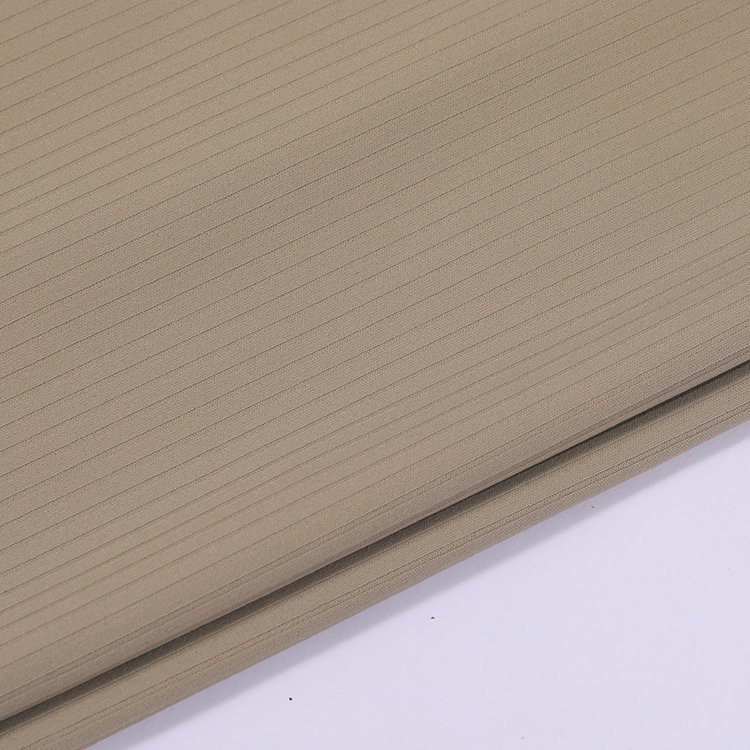In-Stock Wholesale 78% Nylon 22% Spandex Bare Feel Lulu Vertical Ribbed High Stretch Knit Fabric for Yoga Wear and Activewear