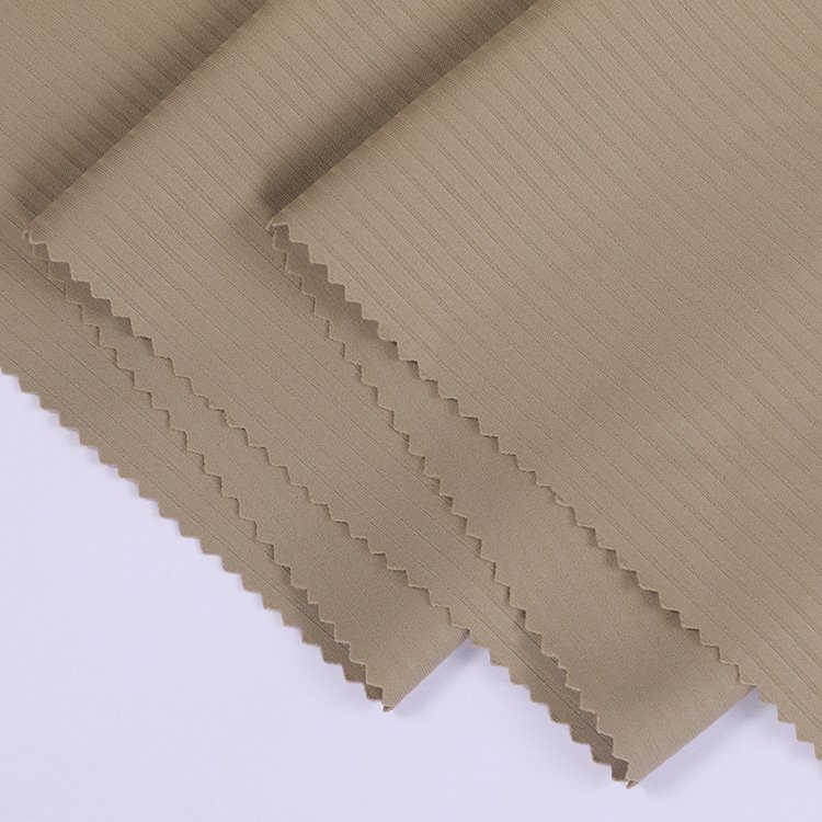 In-Stock Wholesale 78% Nylon 22% Spandex Bare Feel Lulu Vertical Ribbed High Stretch Knit Fabric for Yoga Wear and Activewear
