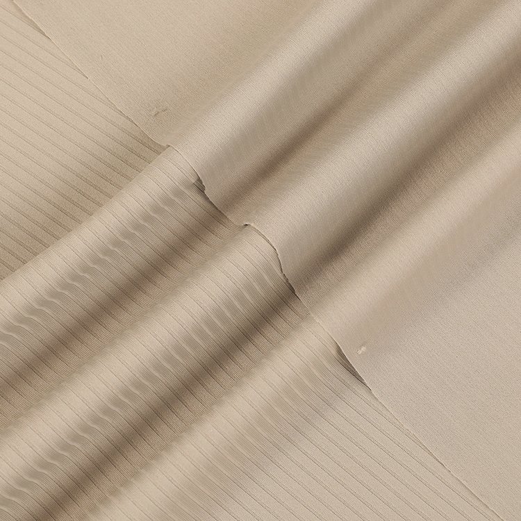 In-Stock Wholesale 78% Nylon 22% Spandex Bare Feel Lulu Vertical Ribbed High Stretch Knit Fabric for Yoga Wear and Activewear