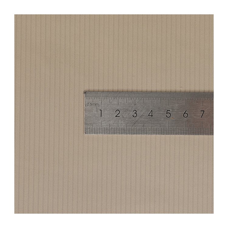 In-Stock Wholesale 78% Nylon 22% Spandex Bare Feel Lulu Vertical Ribbed High Stretch Knit Fabric for Yoga Wear and Activewear