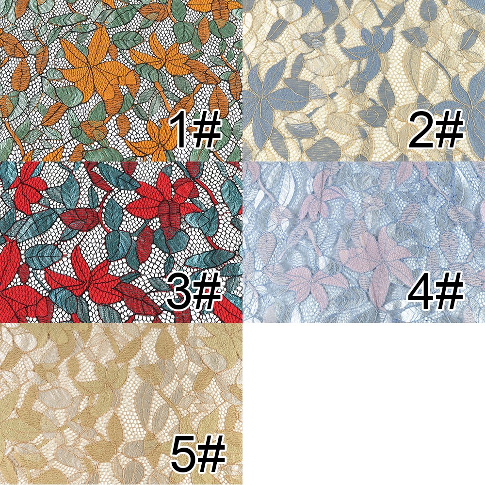 2023 trendy new luxury lace fabric nylon polyester gold lace fabric for women's dresses and children's clothing