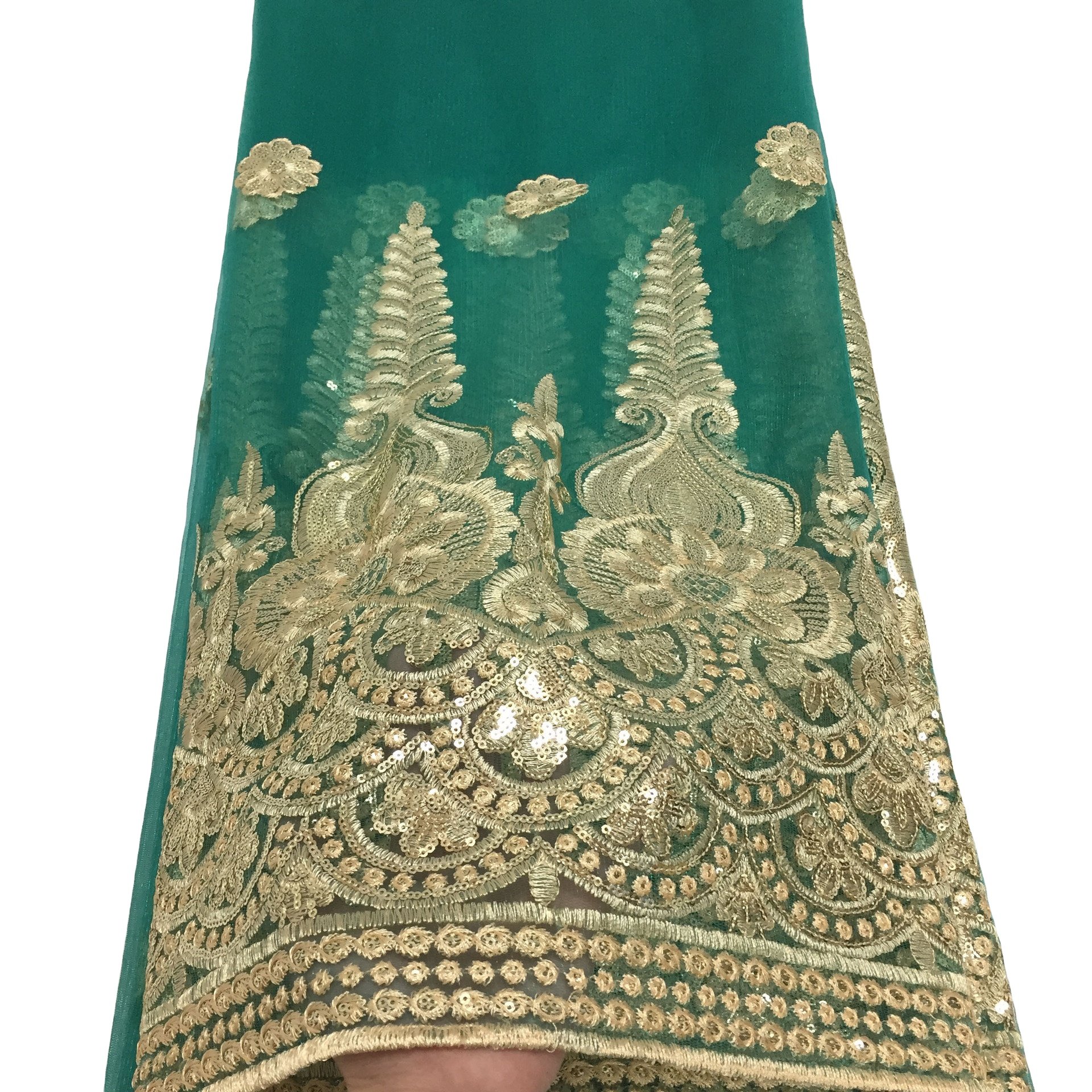 Source factory direct sale African George lace fabric velvet lace with sequins women's clothing