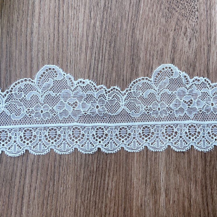 Zeal High Quality 3D French Style Embroidered Lace Trimmings Stretch Wlastic Ribbon Lace Fabric for Sewing and Decoration