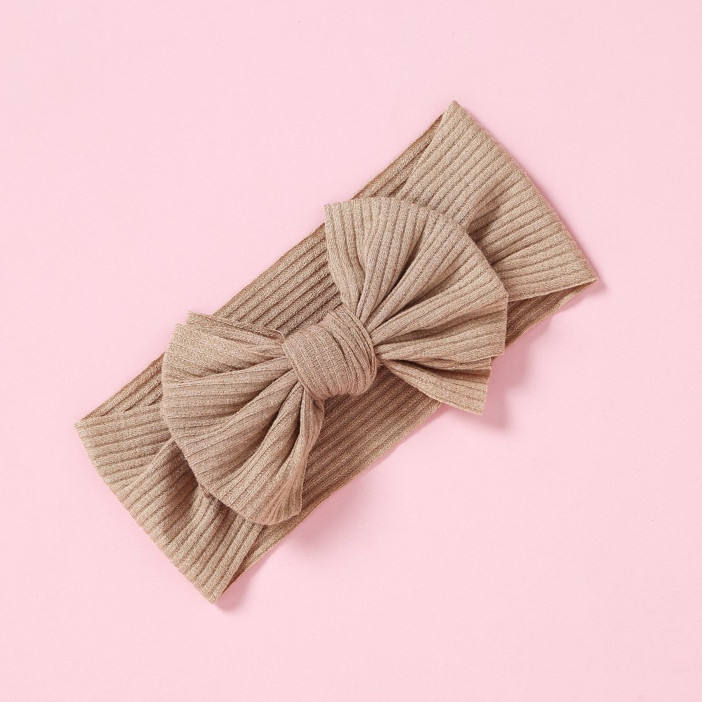 LRT New Arrival Hair Accessories Wholesale Nylon Fabric Elastic Ribbed Baby Hairband Cute Bowknot Hair band Headband For Kids