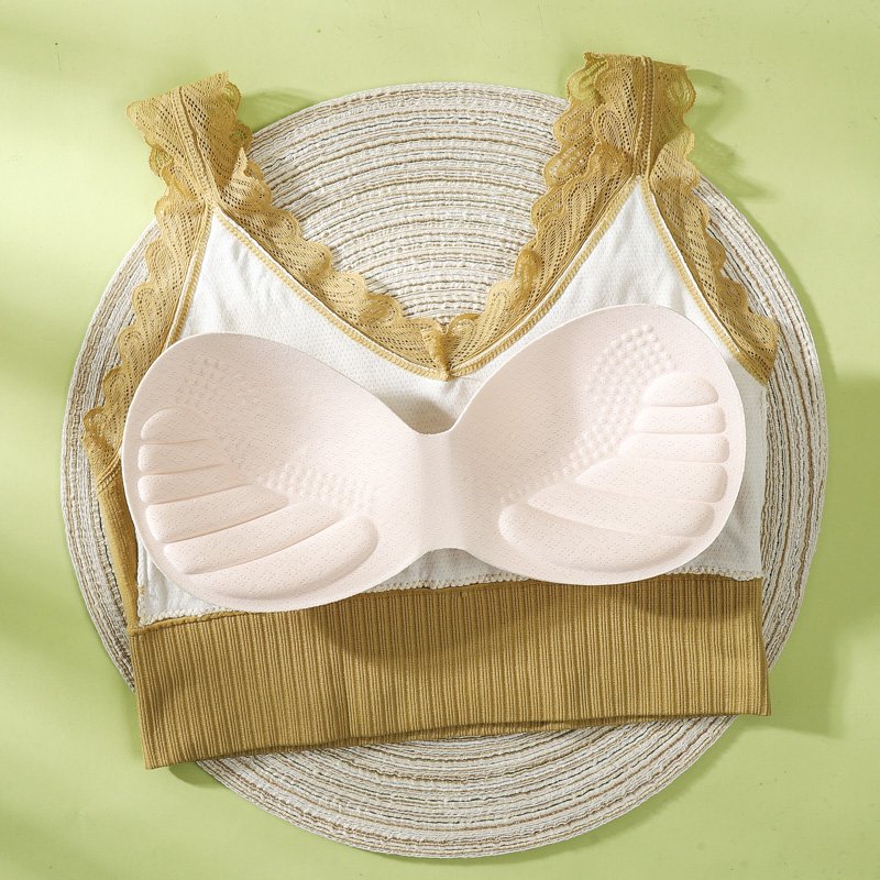 Women Sports Crop Tops Seamless Underwear Removable Padded Camisole Femme Female Tank Camis Sexy Lingerie Lace Intimates