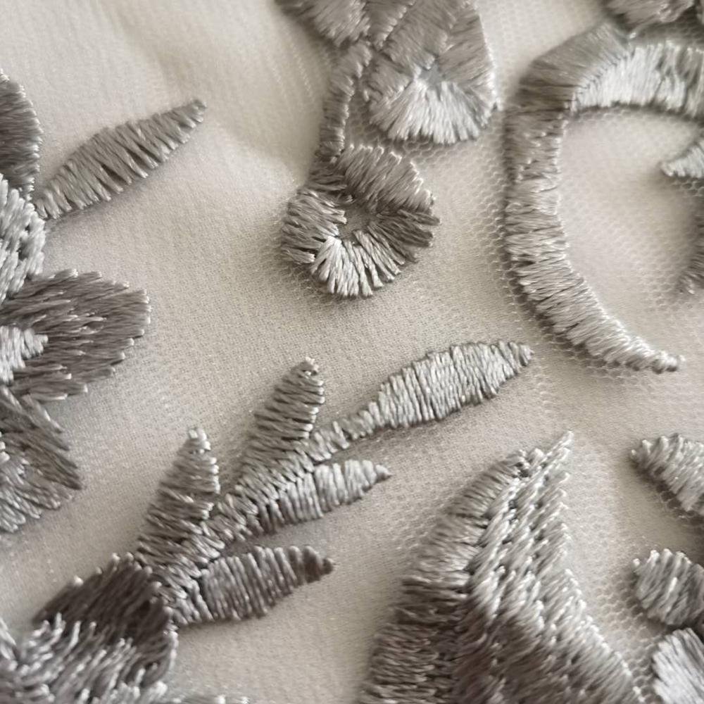hot sale china wholesale heavy embroidery fabric competitive price flower embroidery tulle fabric for women dress