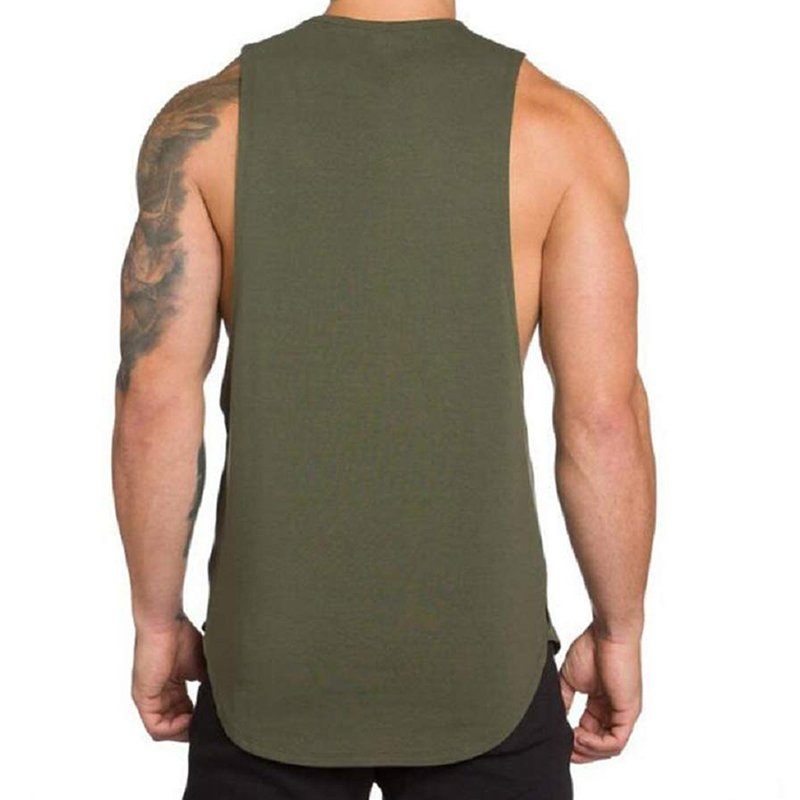 in Stock 2024 Sleeveless Workout Vest Man Fitness Tank Top with Racer Back Muscle Fit Essentials for Running and Bodybuilding