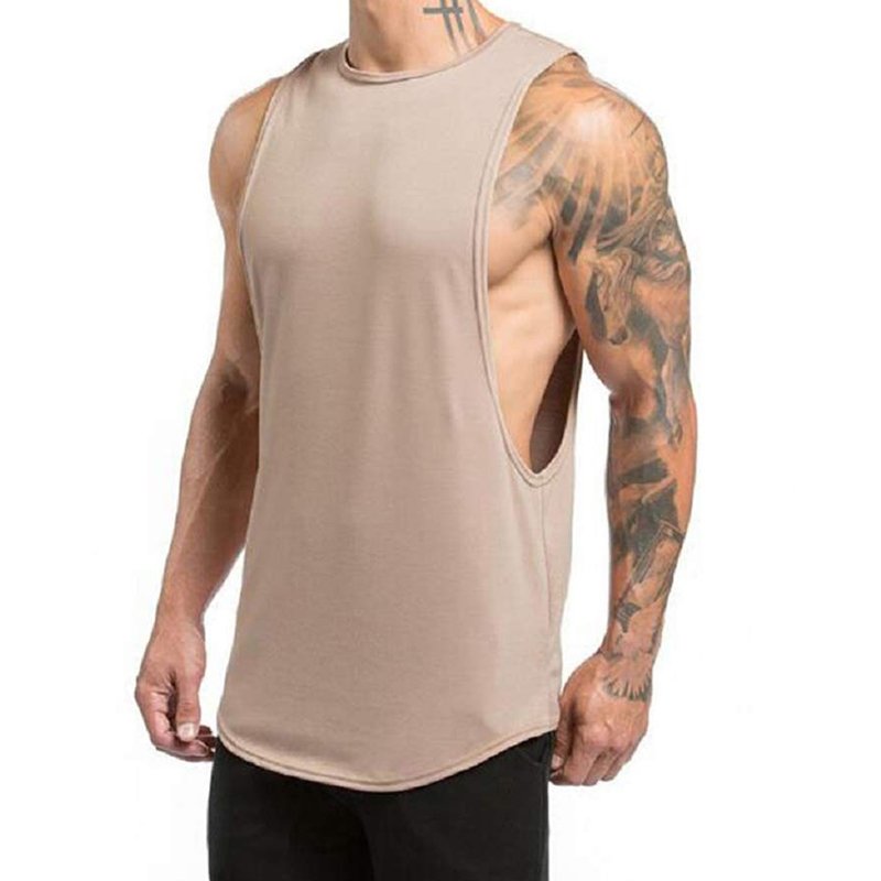 in Stock 2024 Sleeveless Workout Vest Man Fitness Tank Top with Racer Back Muscle Fit Essentials for Running and Bodybuilding