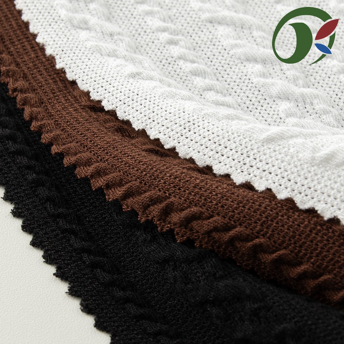 garment New design ribbed knit fabric 96%polyester 4%spandex stretchy jacquard fabric for sweater and clothing