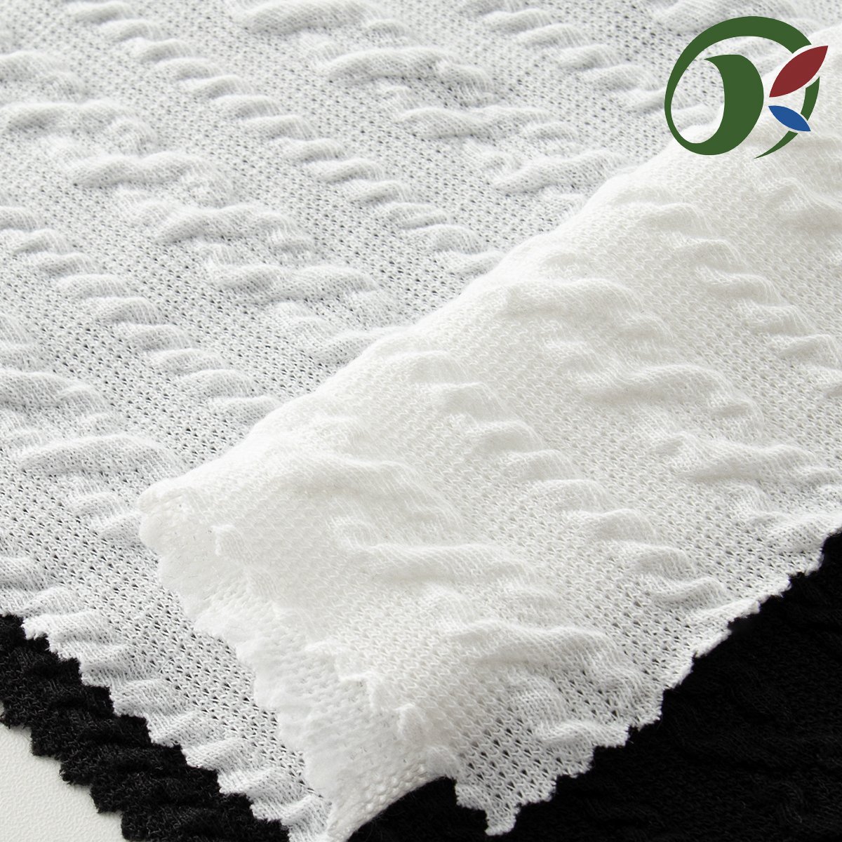 garment New design ribbed knit fabric 96%polyester 4%spandex stretchy jacquard fabric for sweater and clothing