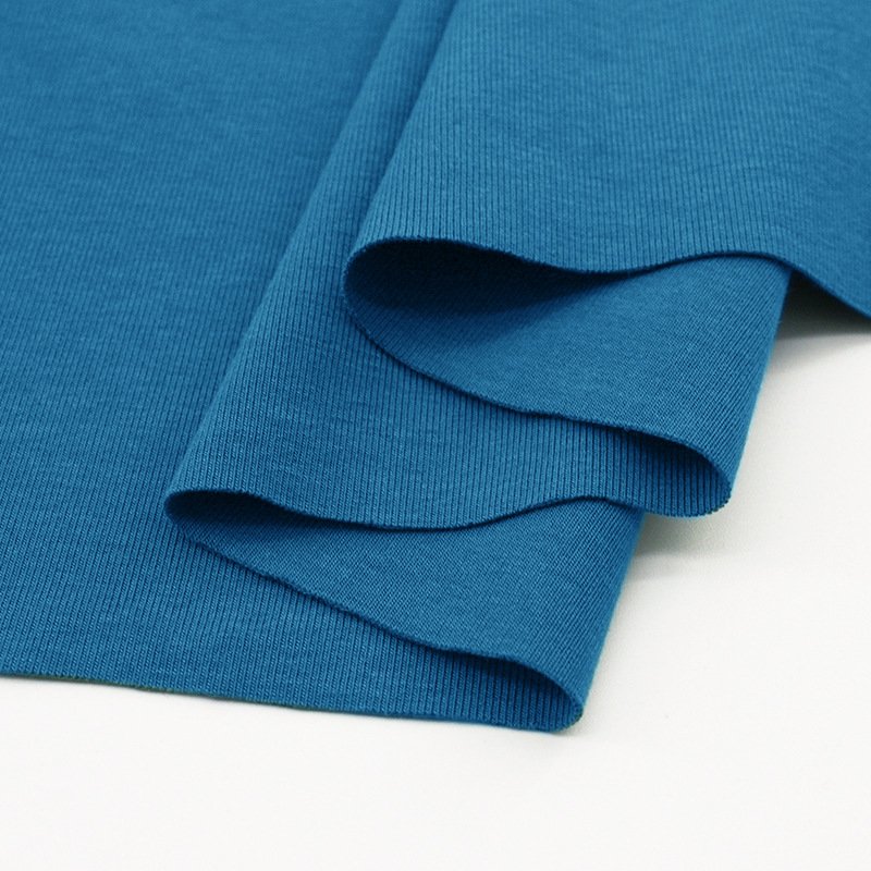 high end knitted rib fabric 300gsm 46% modal 46% cotton 8% spandex women's dress fabric