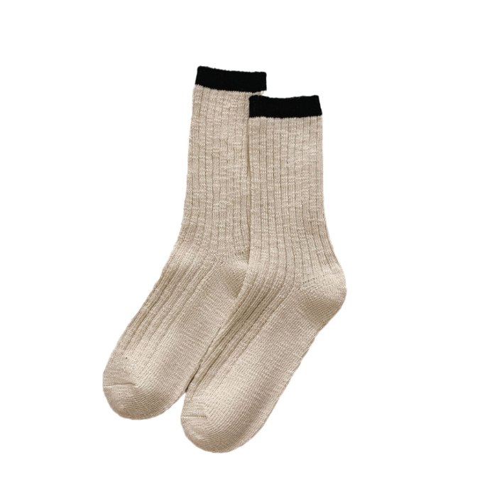 Autumn And Winter Colorful Ribbed Vertical Stripes Cotton Socks Sweat Absorbent Women's Mid-calf Socks Breathable