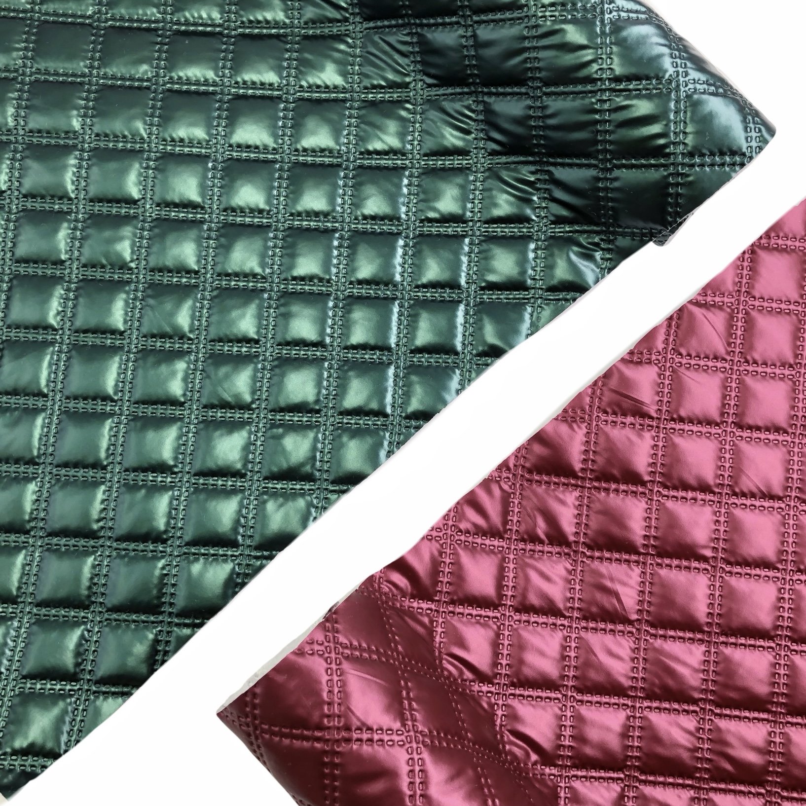 FA-862 Ultrasonic embossing waterproof embroidery 2X2 diamond 2 lines quilted fabric for costume bags shoes
