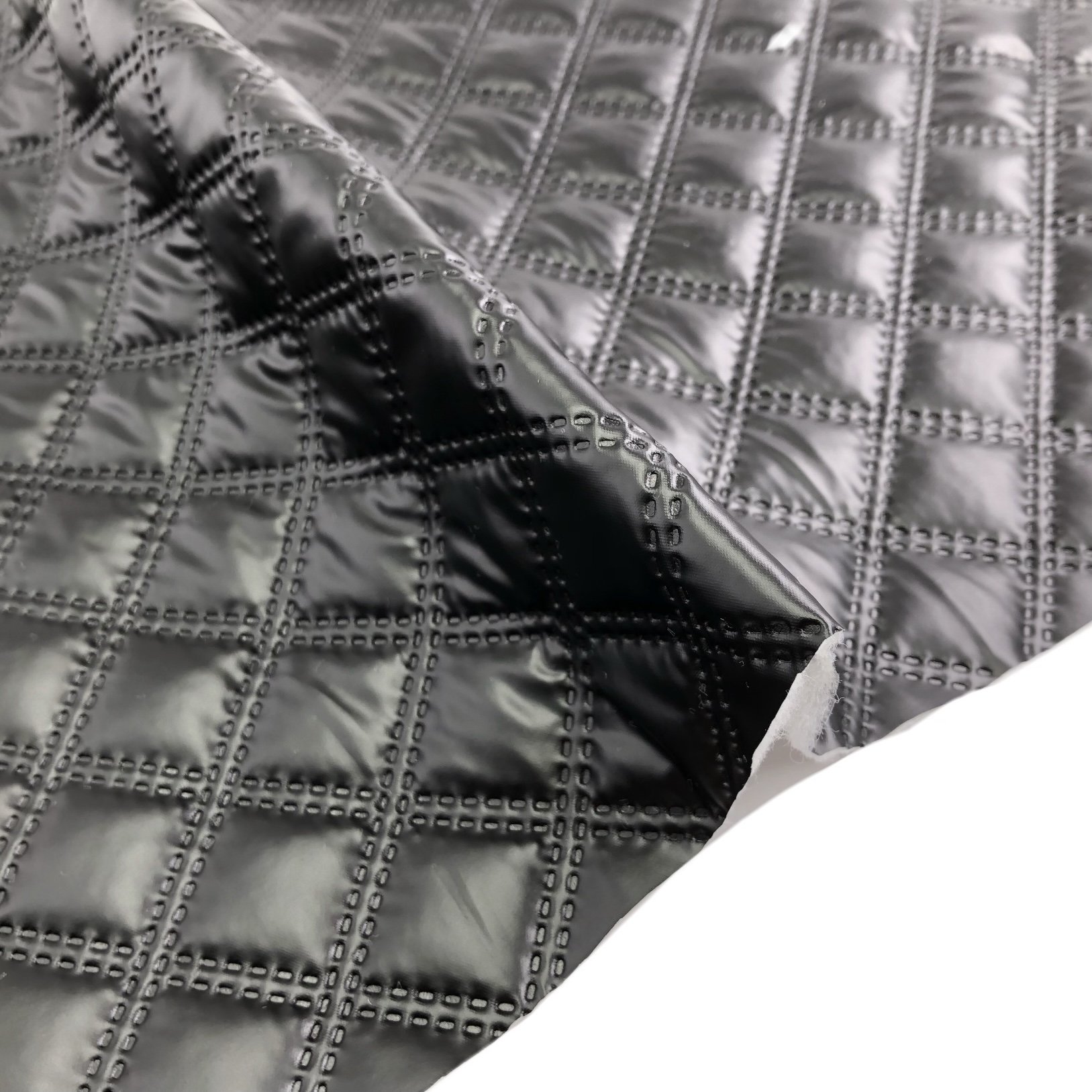 FA-862 Ultrasonic embossing waterproof embroidery 2X2 diamond 2 lines quilted fabric for costume bags shoes