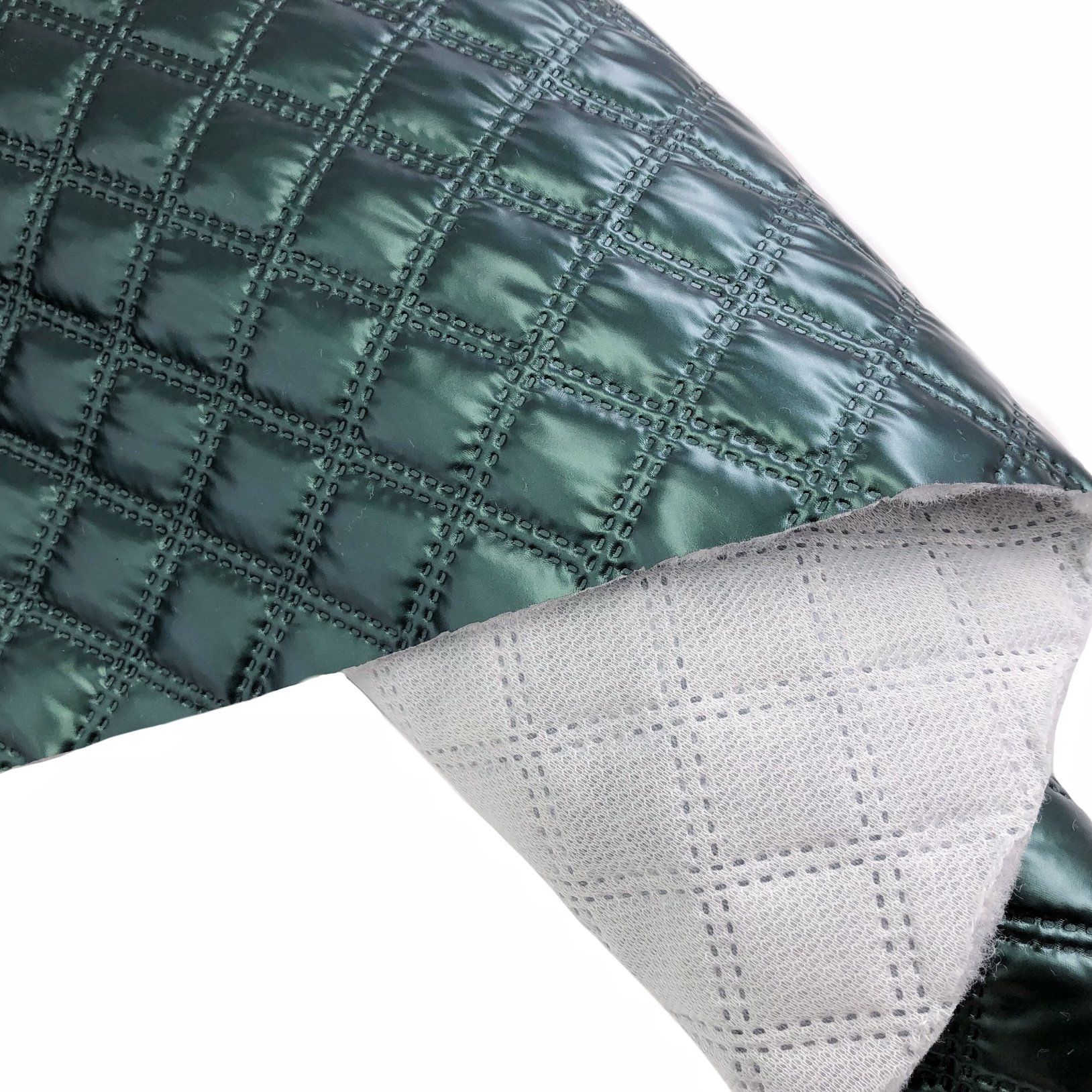 FA-862 Ultrasonic embossing waterproof embroidery 2X2 diamond 2 lines quilted fabric for costume bags shoes