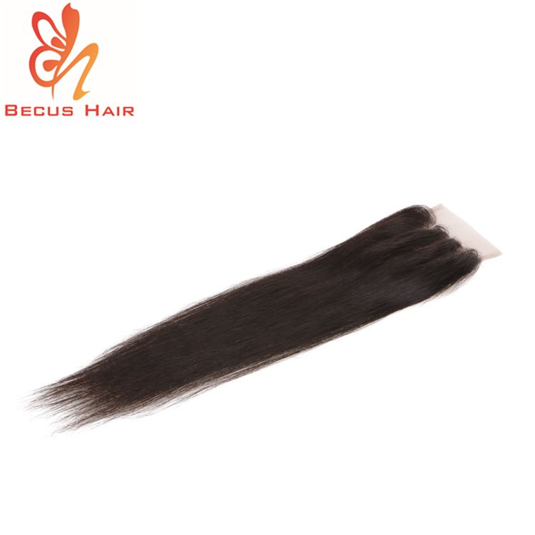 4x4 three part virgin cuticle aligned hair frontal lace closure with bundles natural straight toupee human hair women