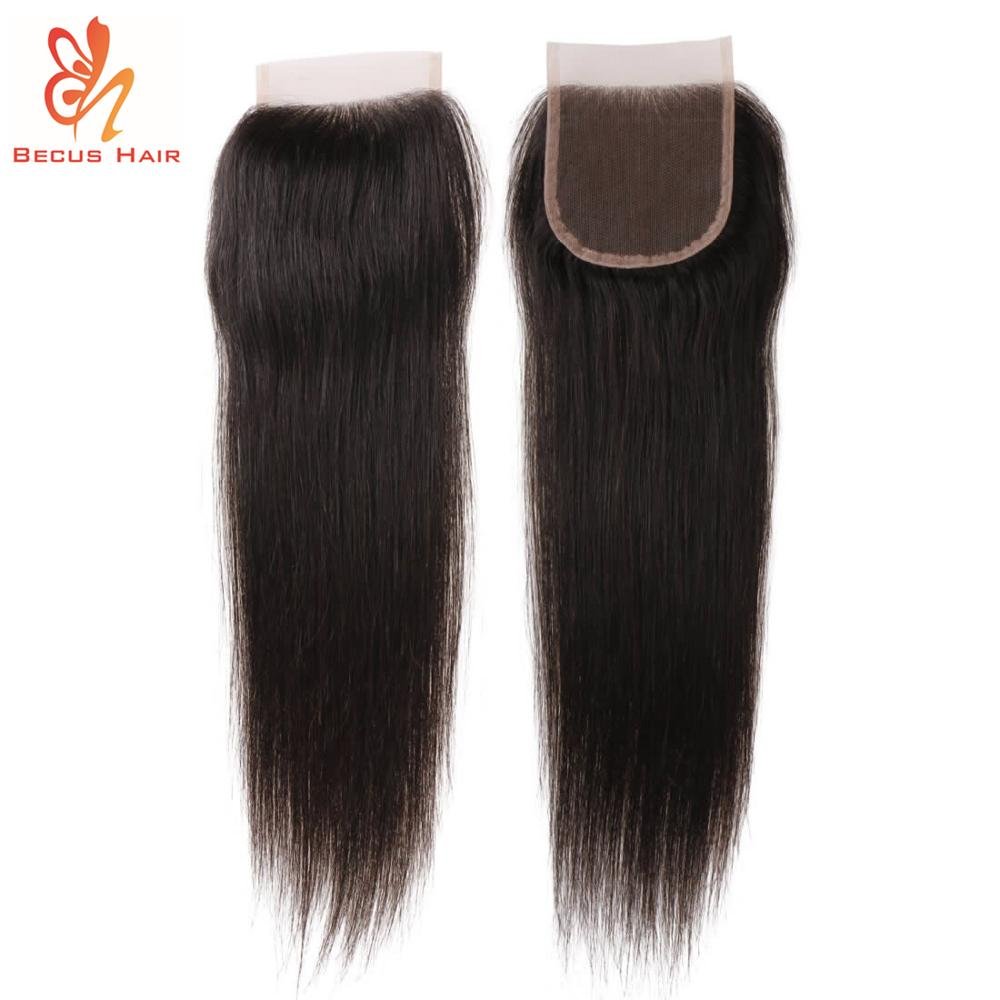 4x4 three part virgin cuticle aligned hair frontal lace closure with bundles natural straight toupee human hair women