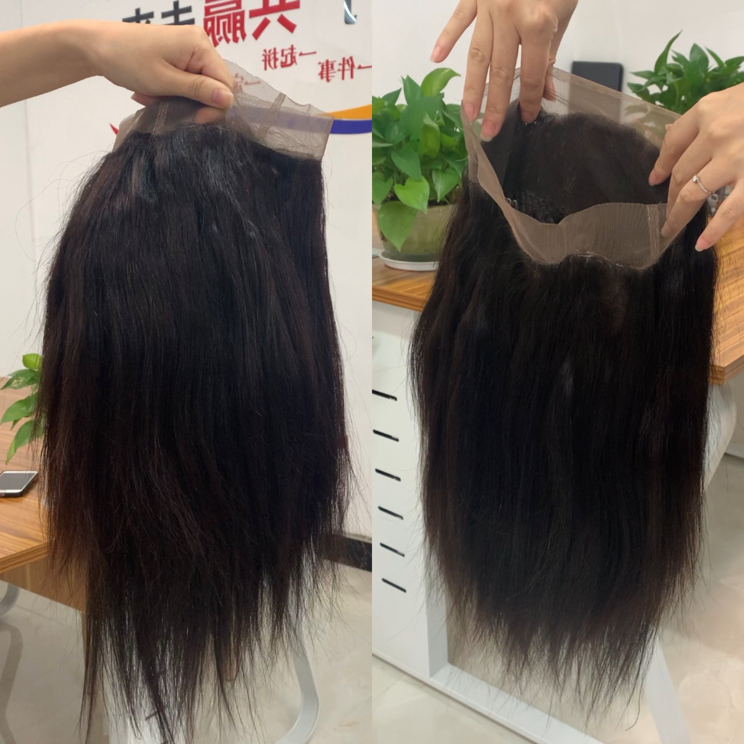 Wholesale 360 Lace Front Human Hair Wigs Natural Straight Transparent Lace Front Wig For Women
