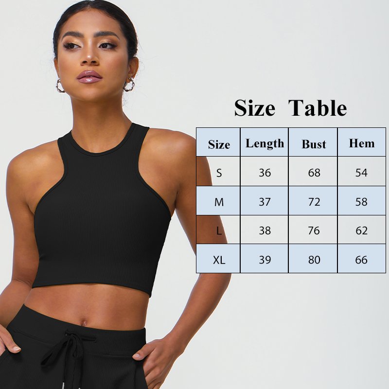 New Crossover Racerback Sports Tank Top Nude Rib Yoga Bra Running Fitness Tank Top with Chest Pads