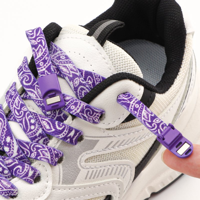 Magnetic Shoelaces Without Ties Elastic Laces For Sneakers Kids Adult Print Shoestring For Casual Shoes Strap Buckle Accessories