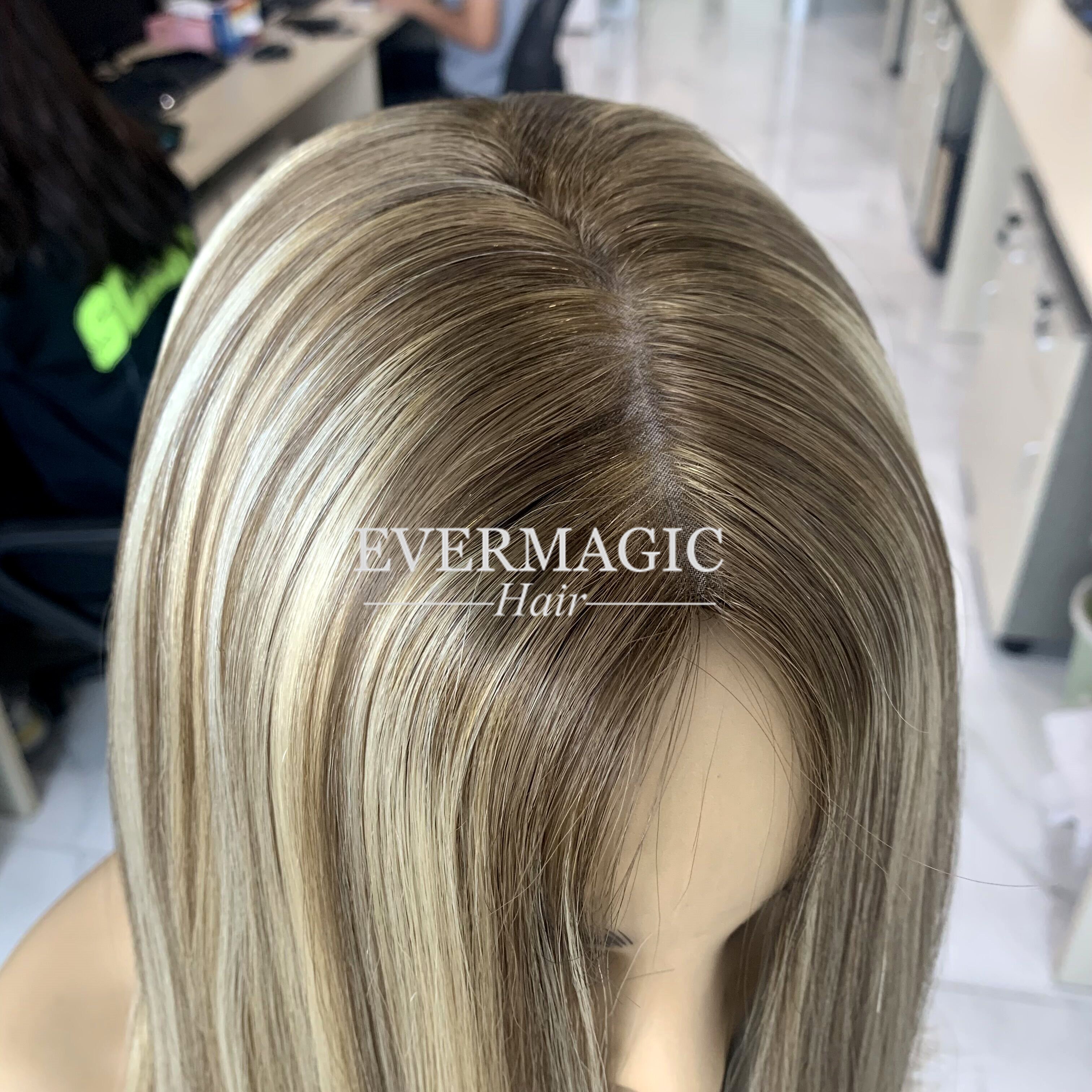 Stock Factory Supplier Highlights Blonde European Hair Silk Top Lace Top Jewish Kosher sheitel Wig Manufacture