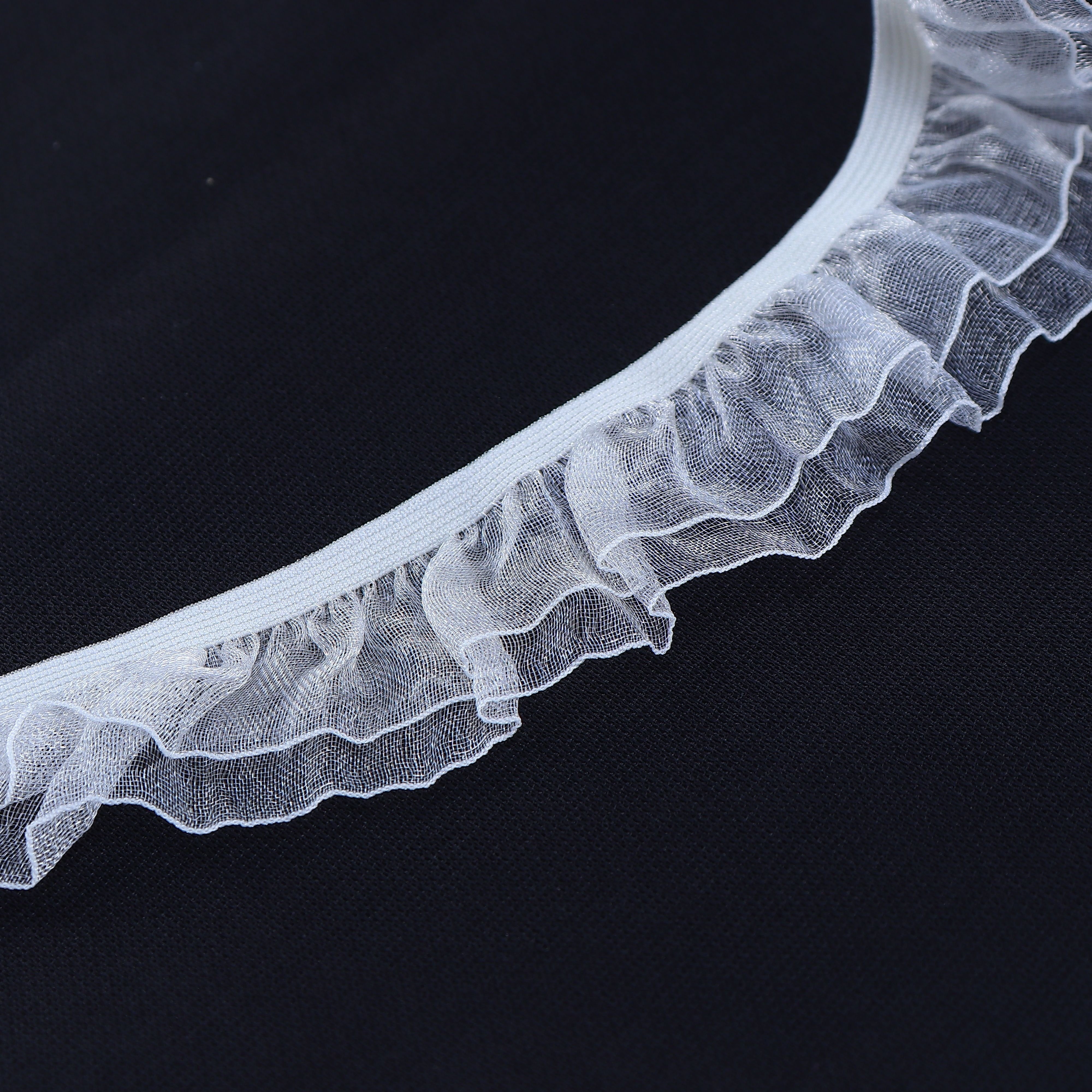 Factory wholesale clothing accessories skirt elastic lace ribbon One-way mirror silk fungus lace elastic band