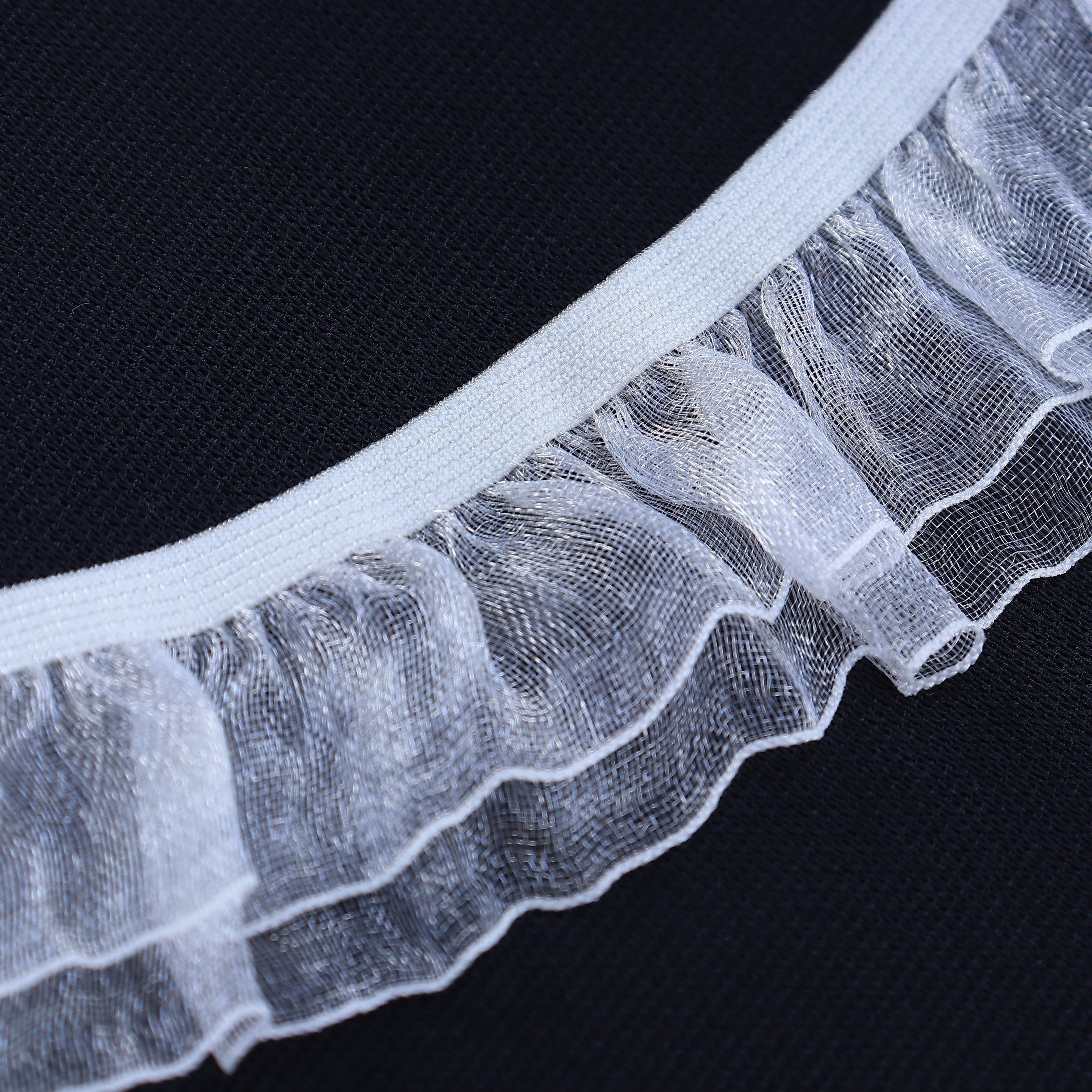 Factory wholesale clothing accessories skirt elastic lace ribbon One-way mirror silk fungus lace elastic band