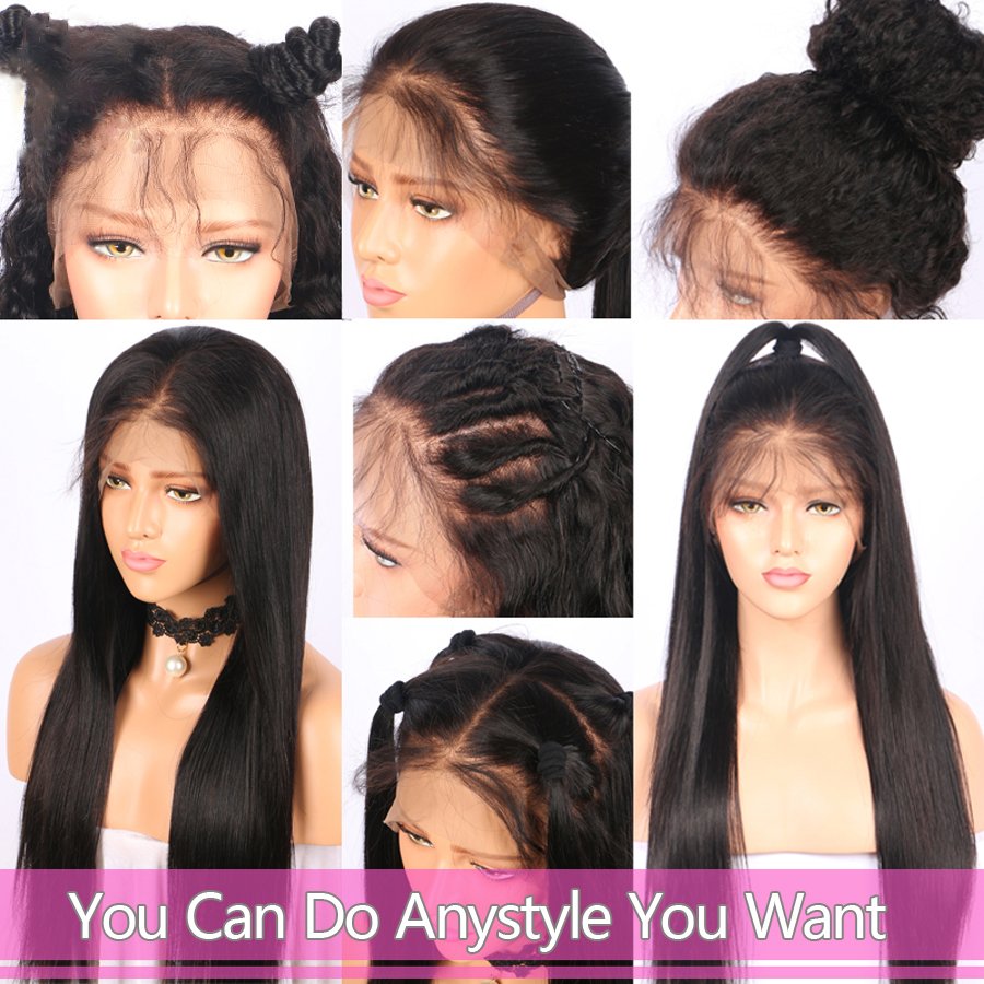 Wholesale Raw Indian Virgin Natural 180% Density Human Hair Hd Full Lace Frontal Wig Transparent Lace Front Human Hair Wigs