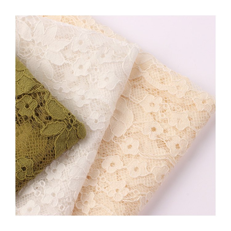 Factory high qualityNylon Cotton Lace Fabric Multi-colour Lace Hollow Lace Dress Fabric for dress