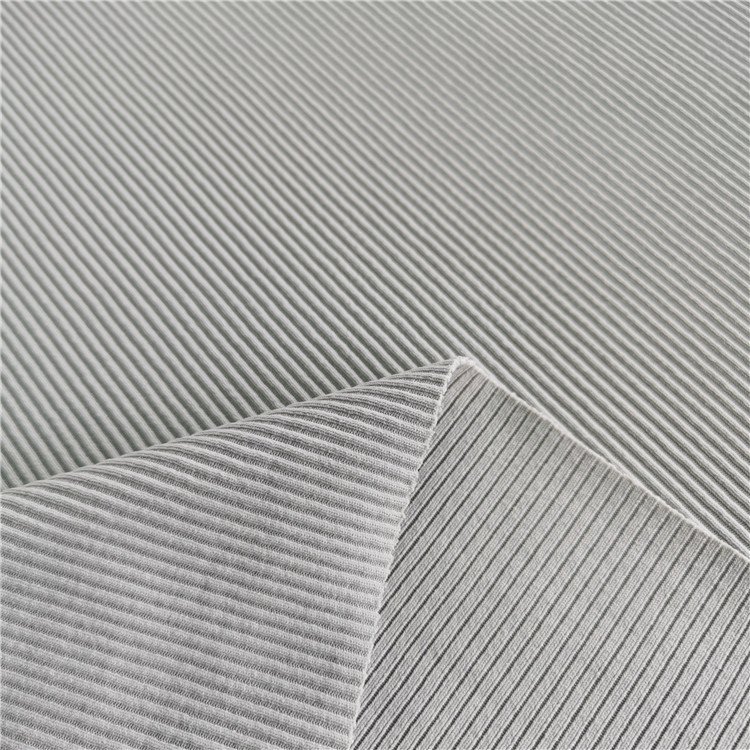knitting rib 4 way stretch nylon spandex ribbed knit fabric for sportswear rib knit top fabric