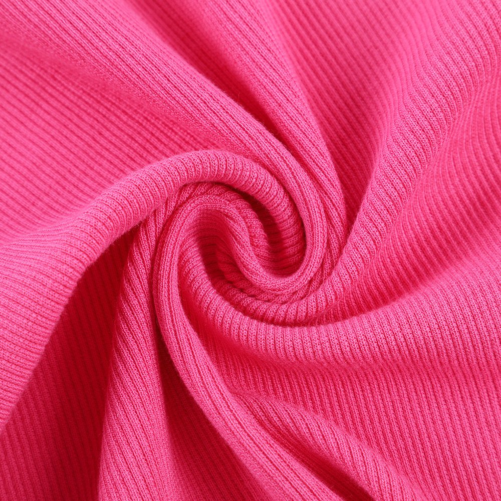 Eco Friendly Wholesale Stretch Bamboo Spadnex Ribbed 2x2 Rib Knit Fabric For Dress