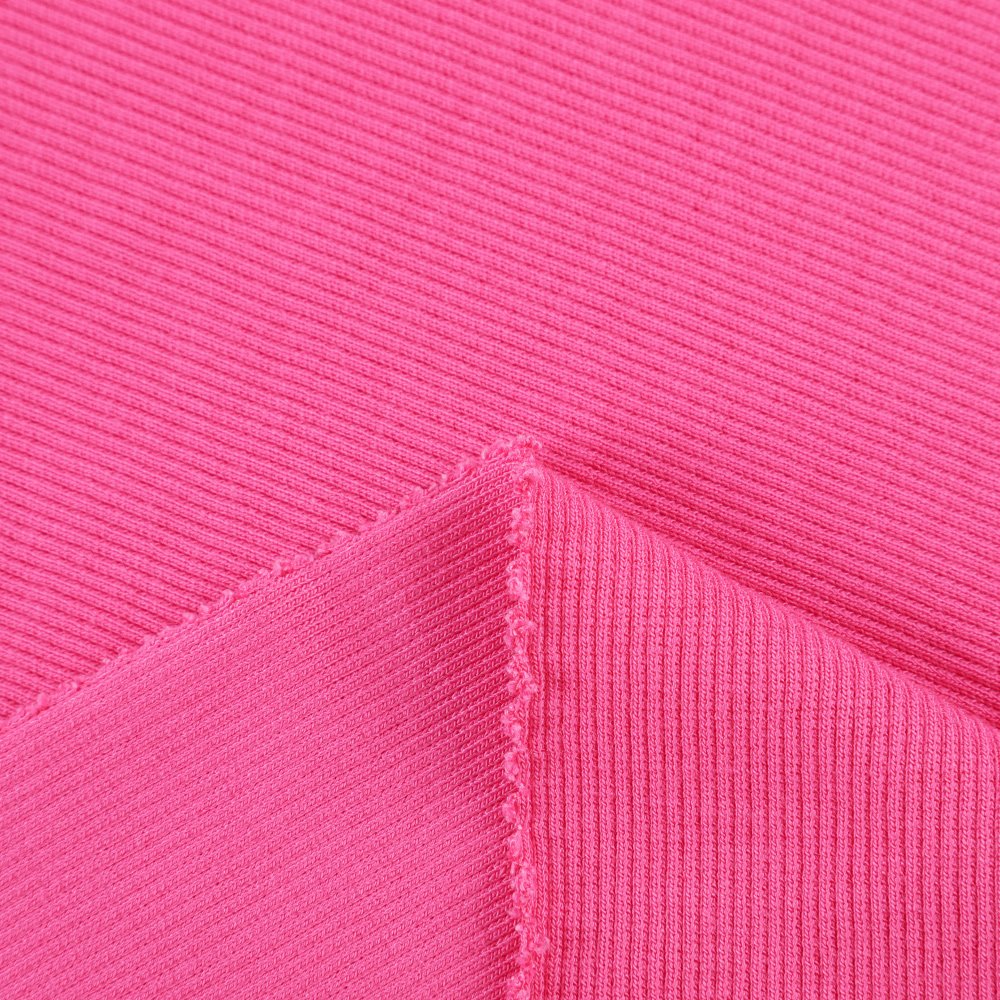 Eco Friendly Wholesale Stretch Bamboo Spadnex Ribbed 2x2 Rib Knit Fabric For Dress