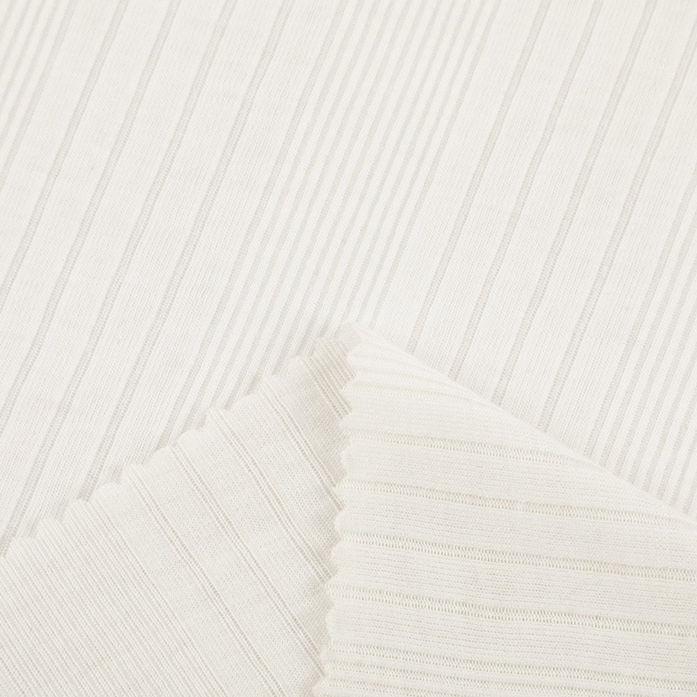 Eco Friendly Wholesale Stretch Bamboo Spadnex Ribbed 2x2 Rib Knit Fabric For Dress
