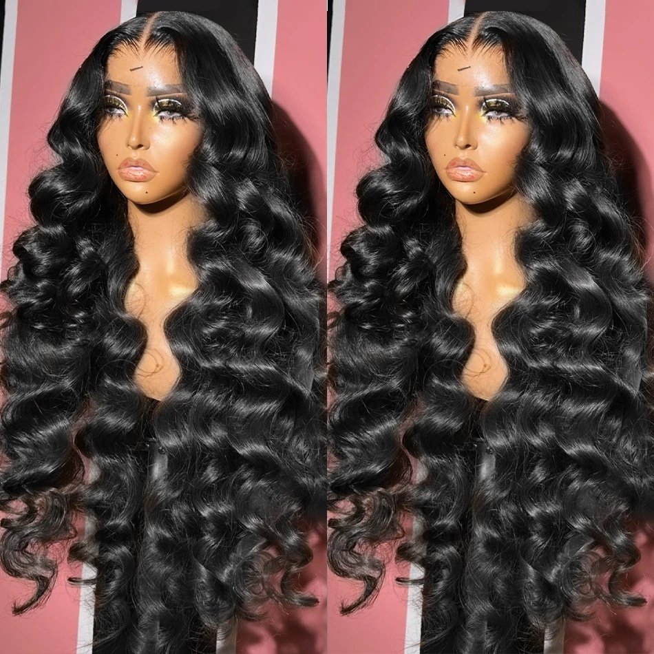 13 By 6 Hd Transparent Loose Wave Lace Front Wigs for Black Women 30 36 40 Inch Loose Curly Wave Virgin Human Hair Wig Curl Wig