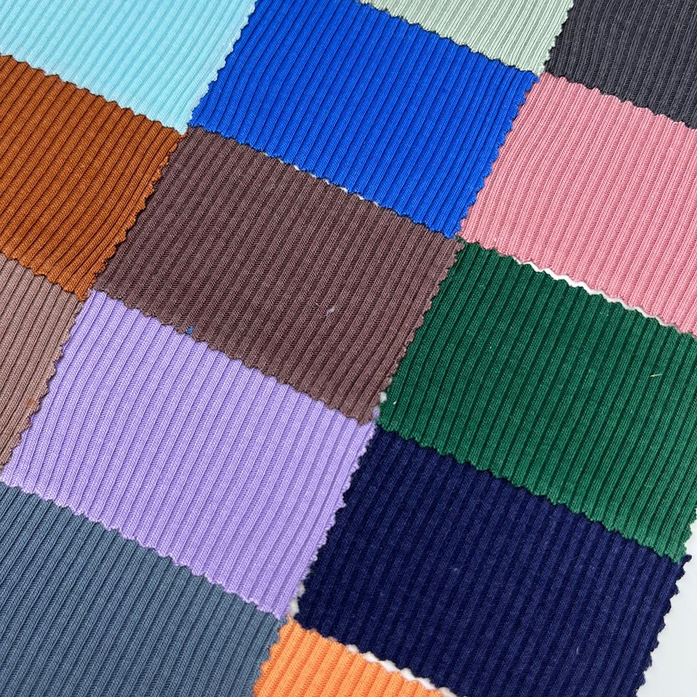 32S bamboo ribbed brushing knit 250gsm 66% bamboo Fiber 26% cotton spandex stretch 2 * 2 ribbed fabric garment fabric