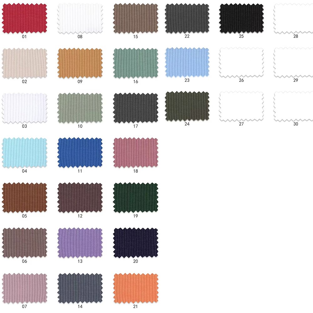 32S bamboo ribbed brushing knit 250gsm 66% bamboo Fiber 26% cotton spandex stretch 2 * 2 ribbed fabric garment fabric