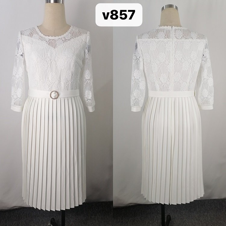 New arrivals milk silk lace single dress with high fashion design for plus size girl