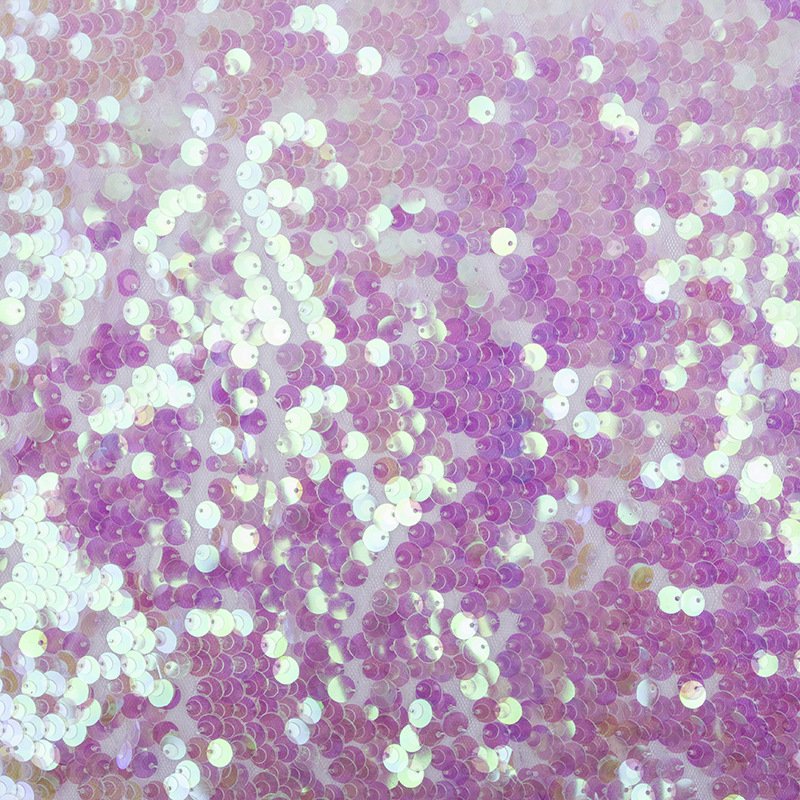 Two-color fantasy crystal sequin fabric Fish scale encrypted sequin embroidery fabric Dress full embroidered sequin fabric