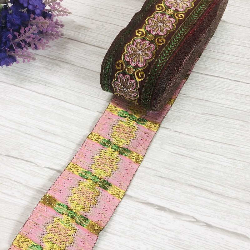 Ethnic Style Lace Jacquard Webbing Woven Tape For Garment Accessories Width 4-5cm ST-909