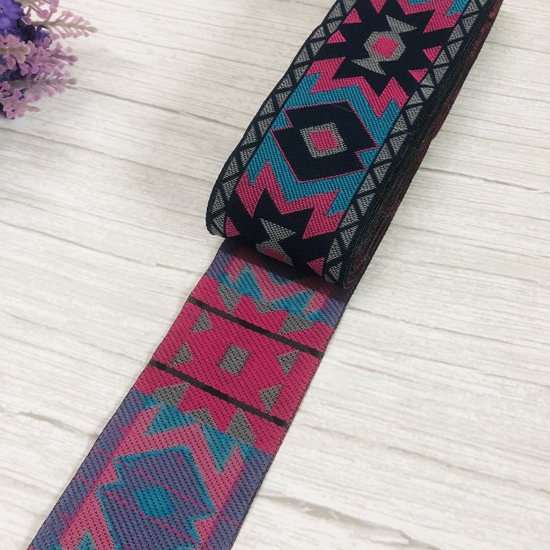 Ethnic Style Lace Jacquard Webbing Woven Tape For Garment Accessories Width 4-5cm ST-909