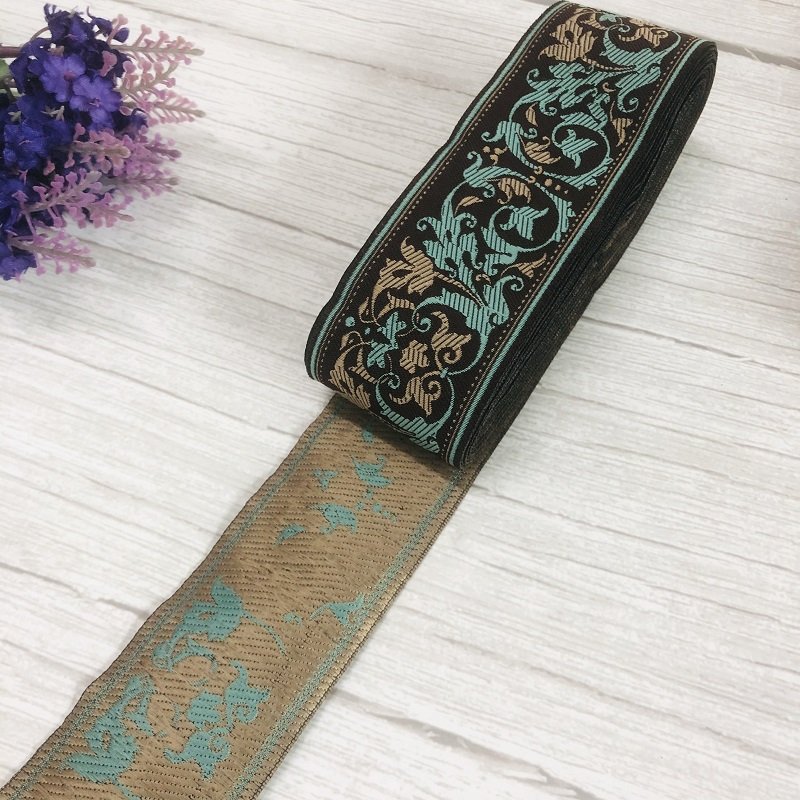 Ethnic Style Lace Jacquard Webbing Woven Tape For Garment Accessories Width 4-5cm ST-909
