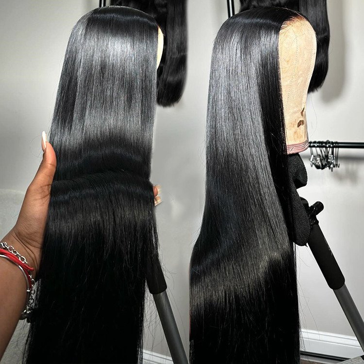 Wholesale Raw Indian Virgin 180% Density Human Hair Transparent Full Lace Frontal Wig 13x4 Lace Front Wigs for Black Women