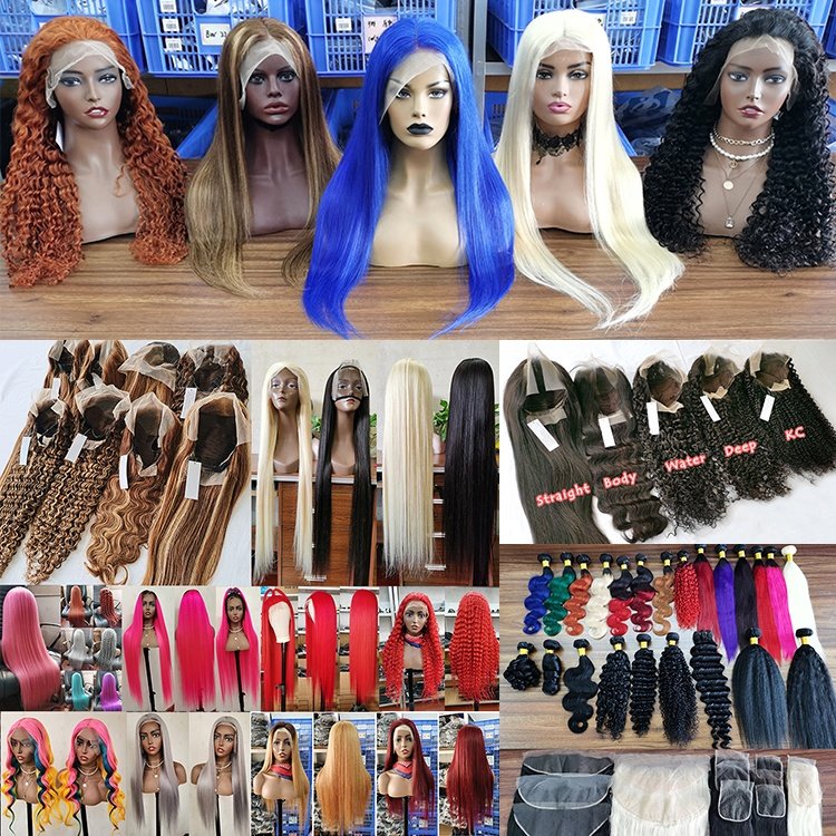 Wholesale Raw Indian Virgin 180% Density Human Hair Transparent Full Lace Frontal Wig 13x4 Lace Front Wigs for Black Women