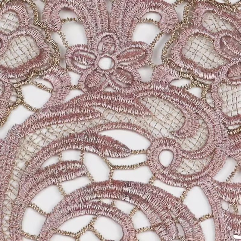 Guipure 3d flowers embroidery fabric for dress border accessories mesh milk silk sexy lingerie lace