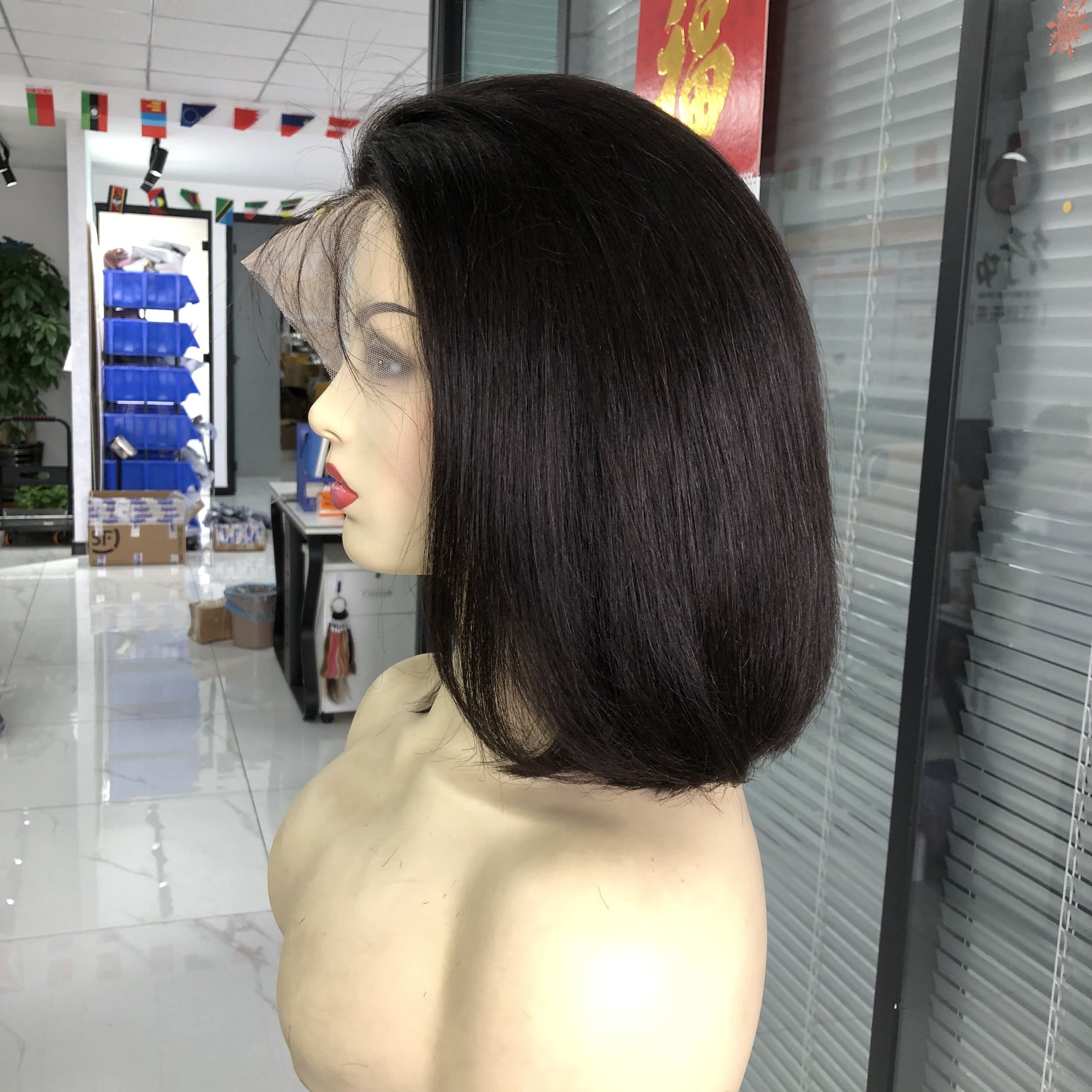 Front Short Wigs Human Hair Wigs Brazilian Hair Wigs Human Hair Vendors Long Swiss Lace Straight Wholesale 13x4 Lace 1 Piece