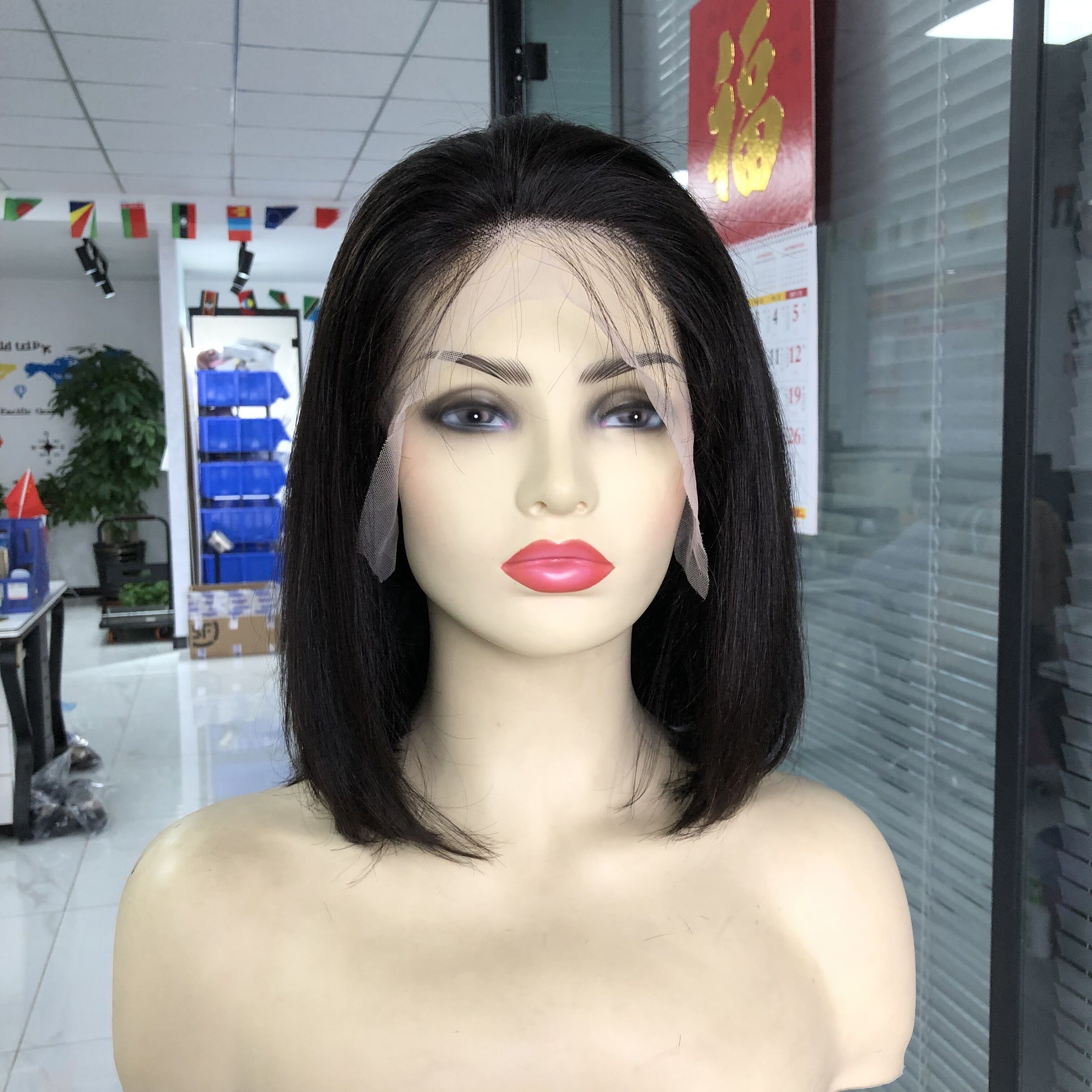 Front Short Wigs Human Hair Wigs Brazilian Hair Wigs Human Hair Vendors Long Swiss Lace Straight Wholesale 13x4 Lace 1 Piece